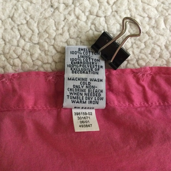 GAP Y2K Tiered Eyelet Embroidered Peasant Skirt Pink - Sz Medium - Picture 13 of 13